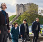 Patience Evans (Ella Maisy Purvis), Detective Bea Metcalf (Laura Fraser), Will Akbari (Ali Ariaie) and Jake Hunter (Nathan Welsh)