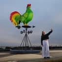 It's located where the sun rises first in the UK, Ness Point, Lowestoft