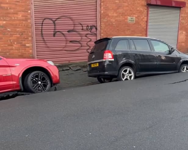 A sinkhole has opened in South Shields on Monday morning
