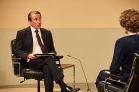 Steve Coogan as Brian Walden in Brian and Maggie