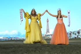 Vicky Bennett, 60, a former Miss Blackpool, with daughter Tabitha Bennett, 20 - Miss Blackpool 2024.