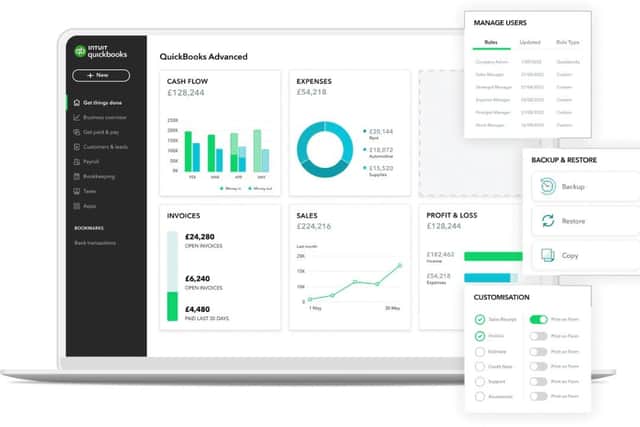 Intuit Quickbooks has a comprehensive software package to suit every business - and prices start at £1