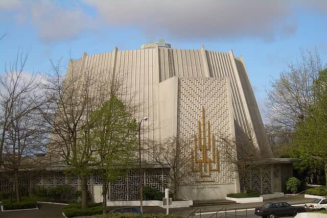 Alhadeff Sanctuary of Temple de Hirsch Sinai, Seattle - where in the basement, Jimi Hendrix made his live debut in 1959.