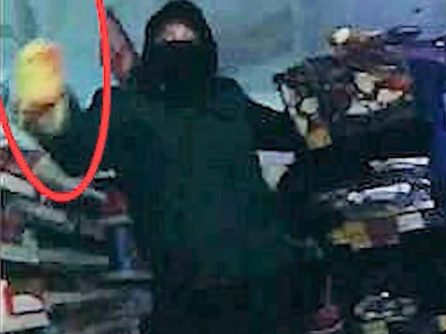 Bornworn footage shows Callum Knox charge at police armed with a crowbar during supermarket robbery in  Sevenoaks, Kent, November 22 2024. 