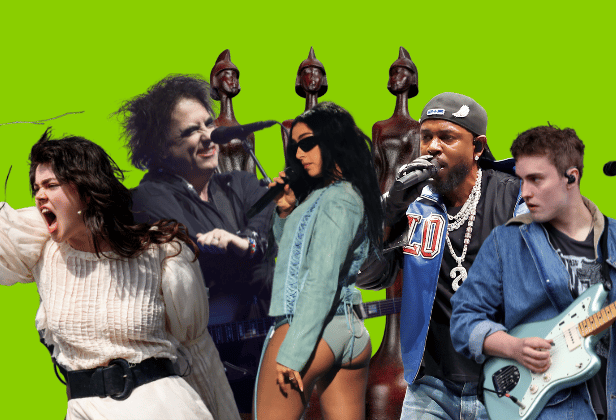 [L-R] The Last Dinner Party, The Cure, Charli XCX, Kendrick Lamar and Sam Fender are all vying for a BRIT Award at this years' ceremony.