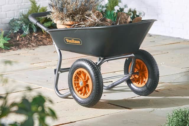 VonHaus 78L Wheelbarrow Garden Cart