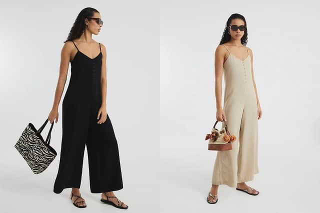 River Island Lyocell Cami Jumpsuit £38 (black/beige) 