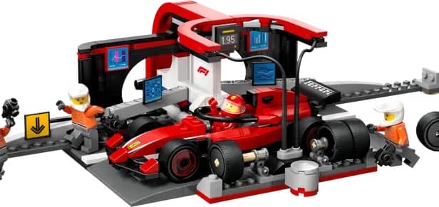 Create your own high-speed pit stops with this child-friendly Ferrari playset