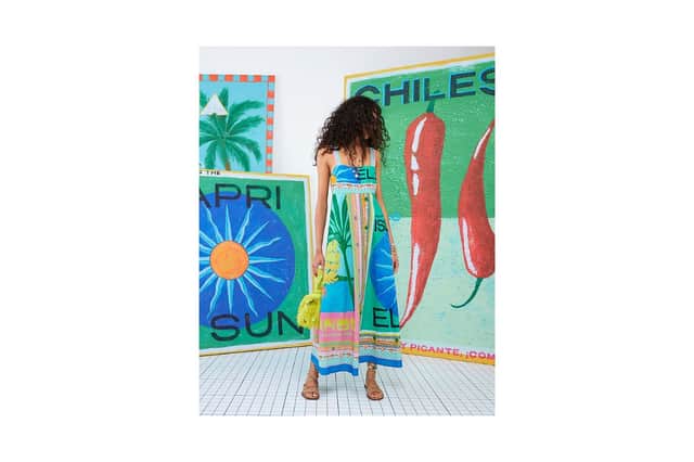 Blue Atlas Printed Maxi Dress
