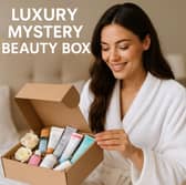 86% off the Wowcher mystery beauty box featuring  luxury brands such as Elemis, Liz Earle and Clarins