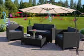 The built-in speaker adds another dimension to this lovely outdoor parasol
