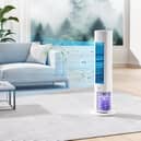 The air cooler uses a tank of cold water, and a pair of ice blocks to send out a super-cool blast of air