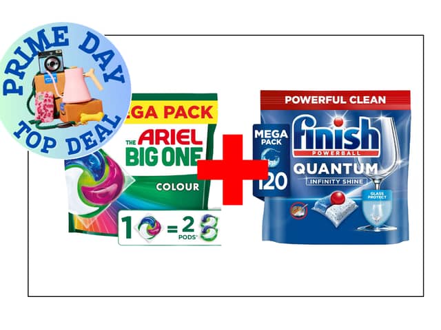 Amazon Prime Day top deal: stock up on Ariel Big One laundry pods and Finish Quantum dishwasher tablets for huge savings