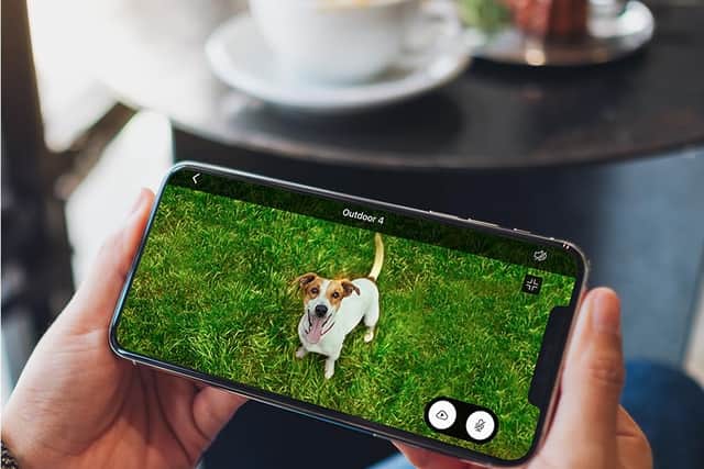 Images from the devices are sent to your phone, or to an Alexa display