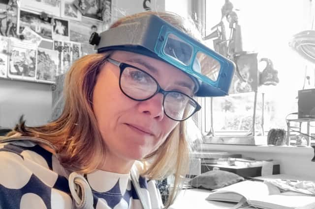 Alison Berthelsen at work in her jewellery studio