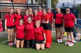 AHC Womens 4s celebrate after a strong 2nd half