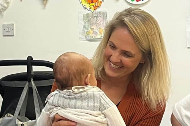 Spending time with local mums and their babies!
