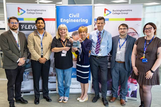 OCU Group presented with Cornerstone Employer plaque at Buckinghamshire College Group's Aylesbury campus.