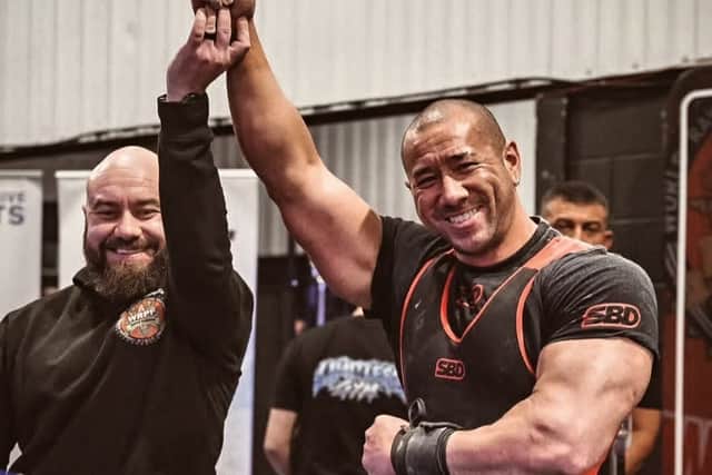 Breaking the British record with 152.5kg
