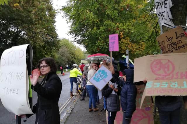 There has been a huge response from local residents and people sympathetic to the protest