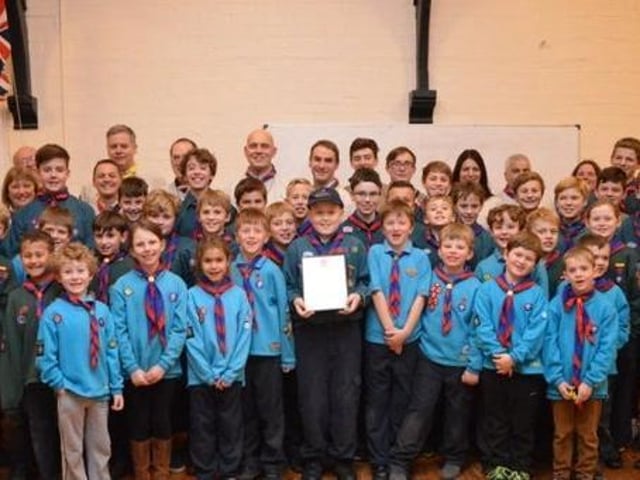 Ollie with the Scouts group
