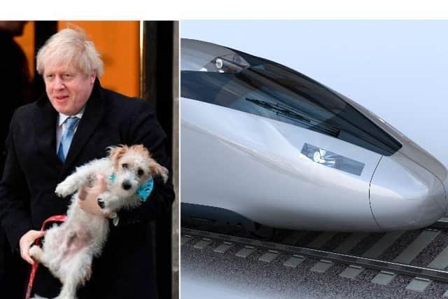 Boris Johnson and HS2 Train