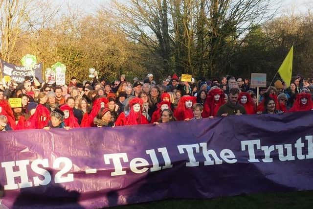 HS2 protesters in Denham Country Park