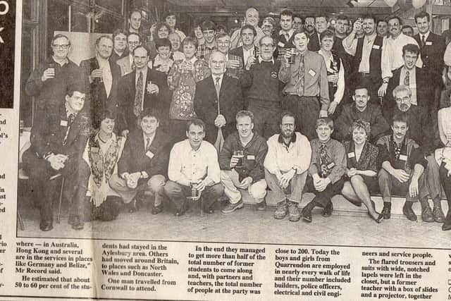 A clipping from the Bucks Herald of the first reunion in 1994