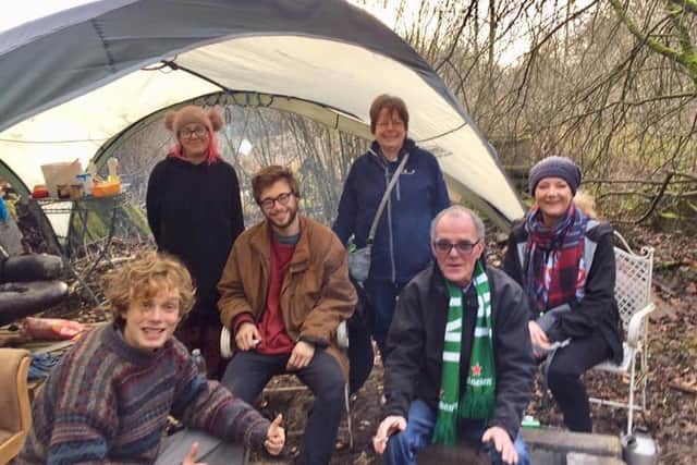 The Wendover Active Resistance and Anti-HS2 SOC (Save Our Countryside) around the campfire