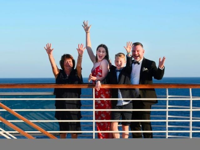 Andy Collins and family on the cruise