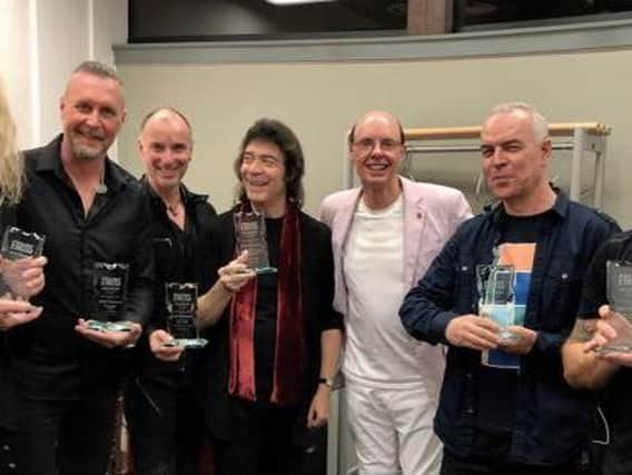 Friars co-founder David Stopps with Steve Hackett and band in 2019