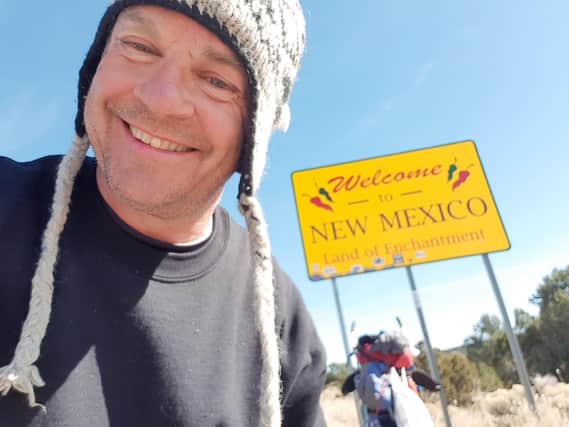 Tom during his world walk