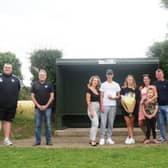The club has praised the teenagers who cleaned up rubbish left at the ground by trespassers