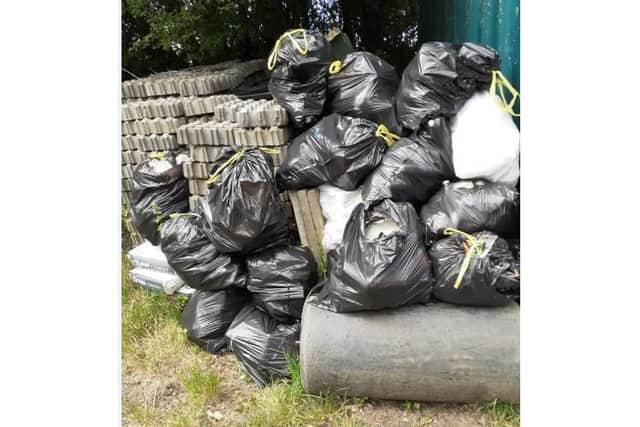 Since the start of June the club has collected over 20 bin bags of rubbish