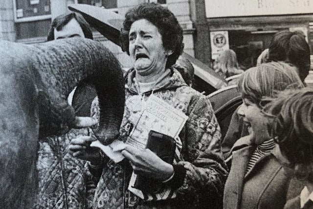 In 1976 a baby elephant was brought to Market Square in a stunt to promote forthcoming play A Thousand Clowns at The Civic Centre
