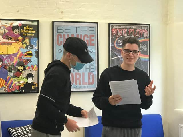 Some students attended Akeley Wood School this morning to collect their results