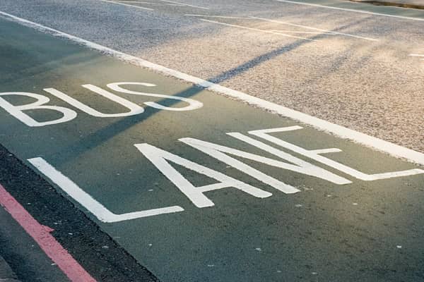 Bus lane file photo