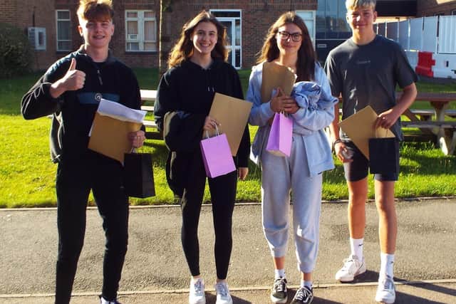 Students at Tring School celebrate their GCSE results