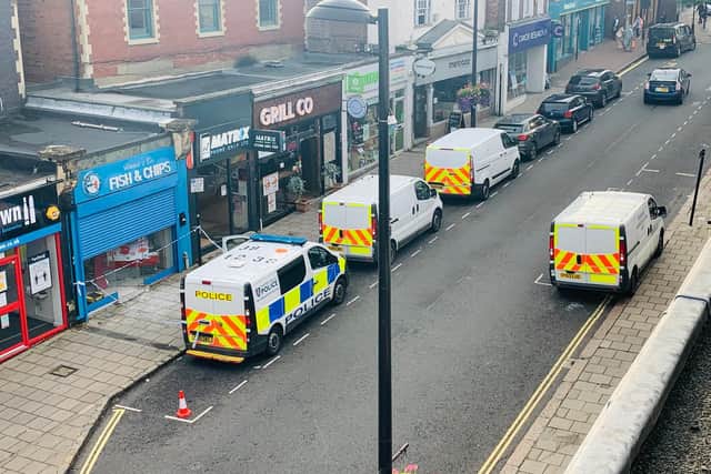 A huge police presence was seen on Aylesbury High Street