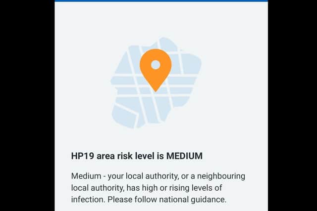 Risk level for Aylesbury Vale