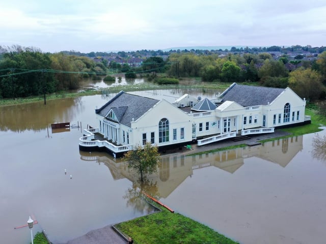 Reflexions Health and Leisure club near Watermead surrounded by surface water