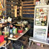 The food store at the protest camp
