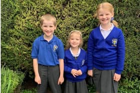 Simeon, 6, Amelia, 4 and Phoebe, 8