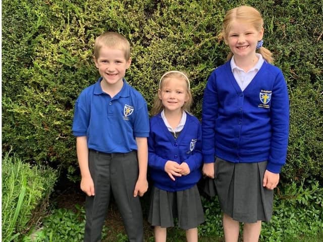 Simeon, 6, Amelia, 4 and Phoebe, 8