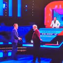 Geoff alongside host Bradley Walsh takes on Chaser Paul Sinha