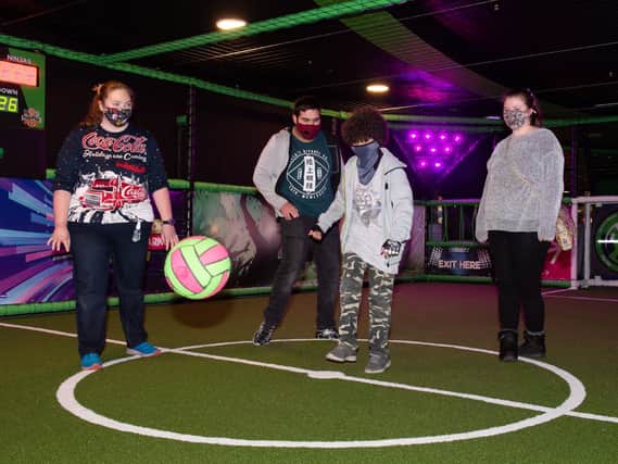 VIP winner Zoe Jackson and guests at Flip Out in Aylesbury's Friars
Square