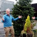 Geoffrey Furber, Founder, Ripple Africa together with Peter
Brown, one of the partners of Buckingham Garden Centre, celebrate this month’s
successful fundraising efforts under the Christmas tree.