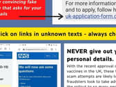 An example of the fake website