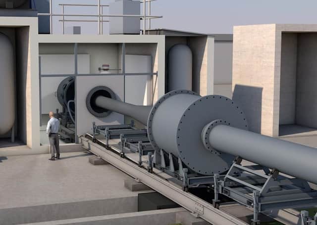 This image shows a section of the planned test facility.