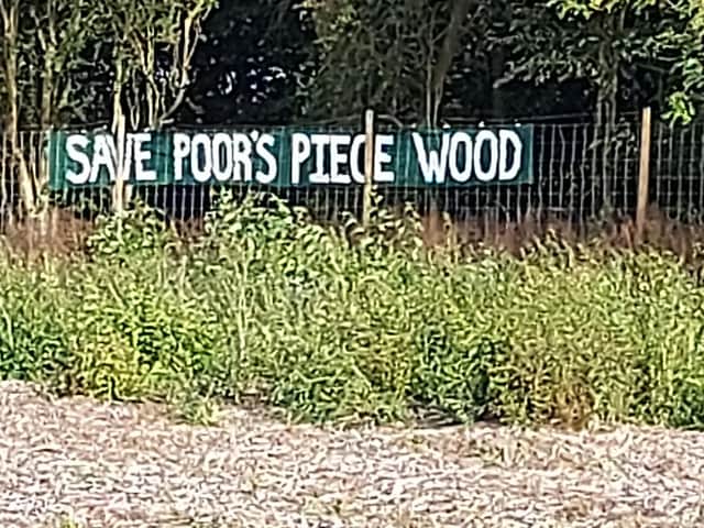 Protesters have set up camp at Poors Piece wood in Steeple Claydon